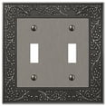thumbnail image 1 of Amerelle 43TTAN English Garden Wallplate, 2 Toggle, Cast Metal, Antique Nickel, 1-Pack, 1 of 5