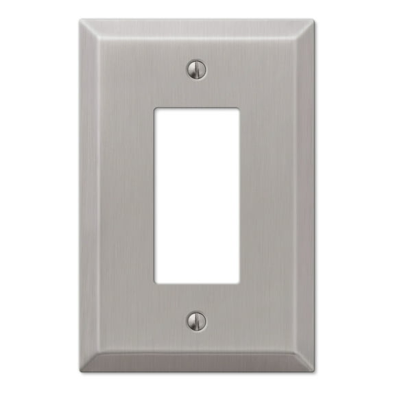 Amerelle 463RBN Oversized Wallplate, 1 Rocker, Steel, Brushed Nickel, 1-Pack