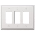 thumbnail image 1 of Amerelle 463RRRW Oversized Wallplate, 3 Rocker, Steel, White, 1-Pack, 1 of 1