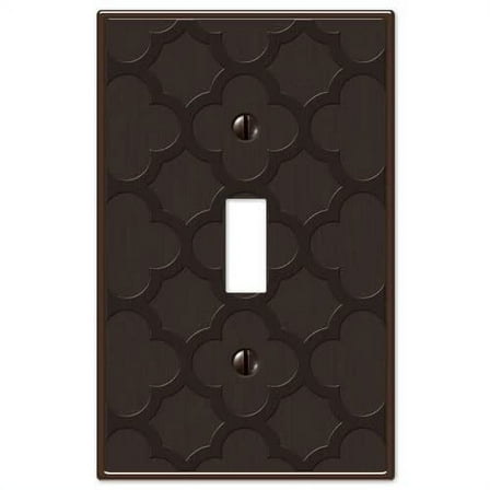 Amerelle 48TDB Tangier Wallplate, 1 Toggle, Cast Metal, Aged Bronze, 1-Pack