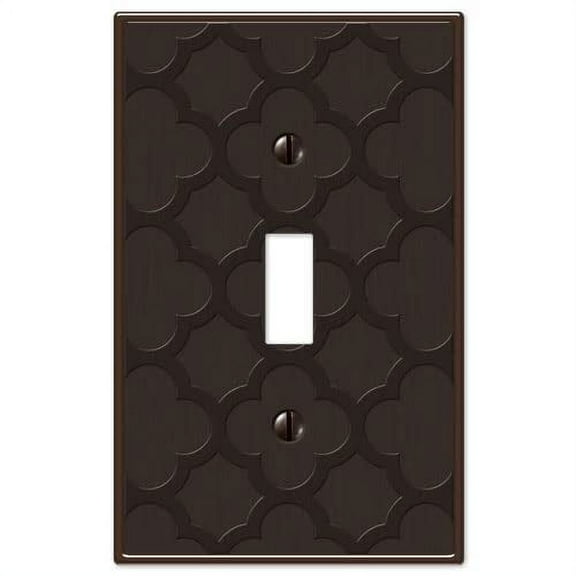 Amerelle 48TDB Tangier Wallplate, 1 Toggle, Cast Metal, Aged Bronze, 1-Pack