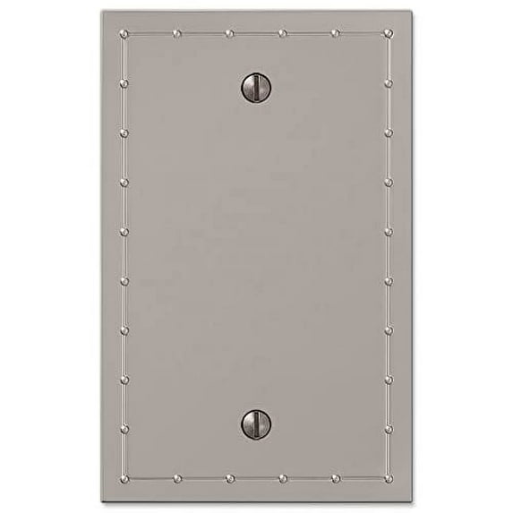 Amerelle 50BN Rosa Wallplate, 1 Blank, Cast Metal, Satin Nickel, 1-Pack