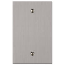 Amerelle 55BBN Elan Wallplate, 1 Blank, Cast Metal, Brushed Nickel, 1-Pack