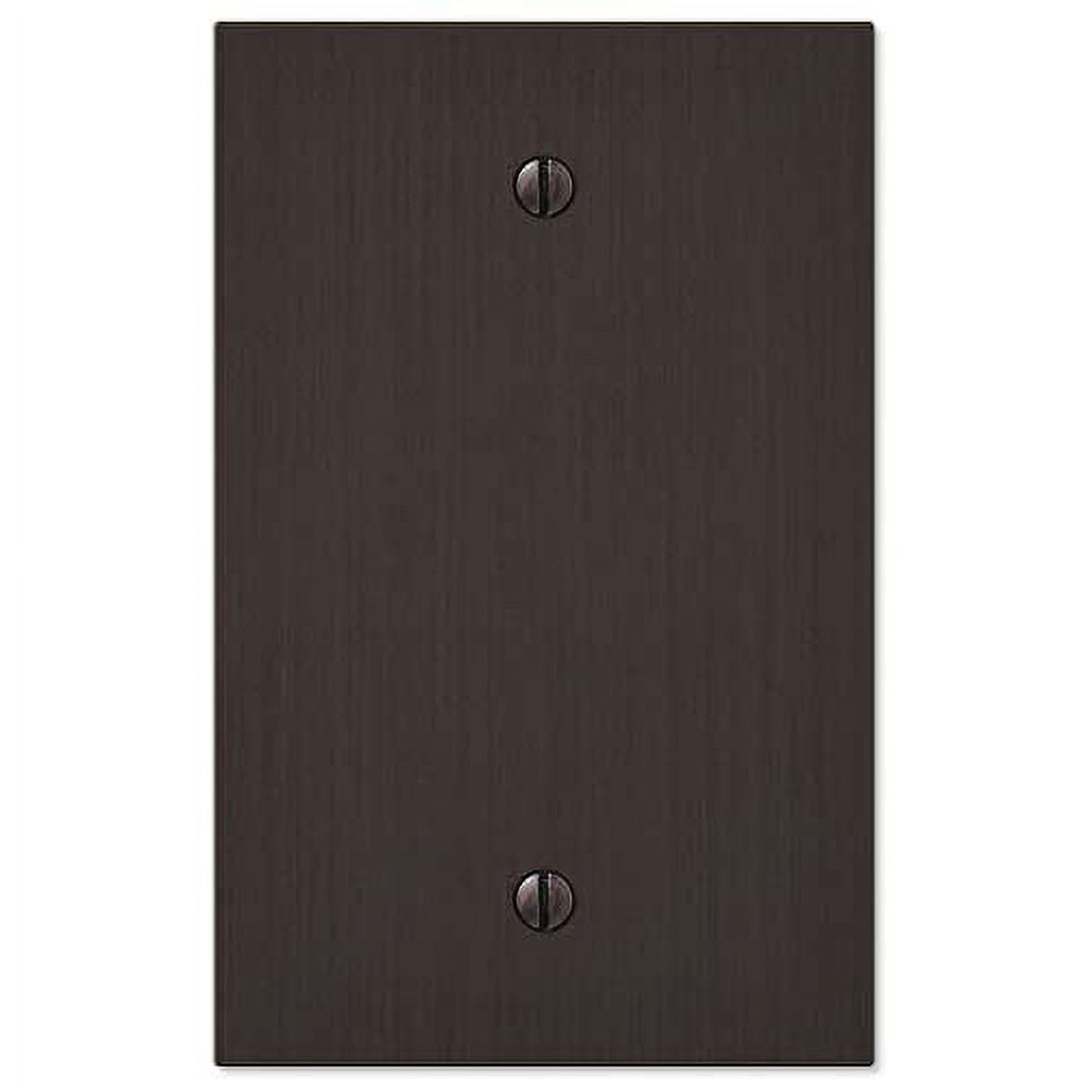 Aged Bronze Single Blank Metal Wall Plate