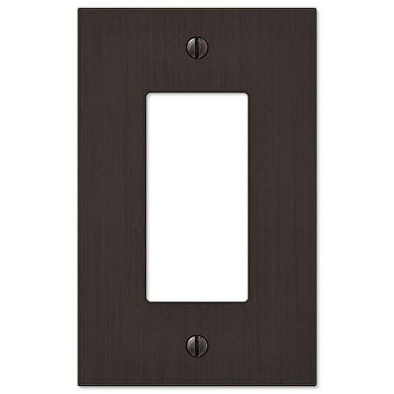 Amerelle 55RDB Elan Wallplate, 1 Rocker, Cast Metal, Aged Bronze, 1-Pack