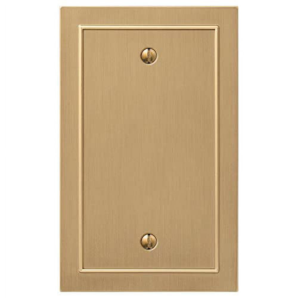 Bethany Brushed Bronze Single Blank Metal Wall Plate