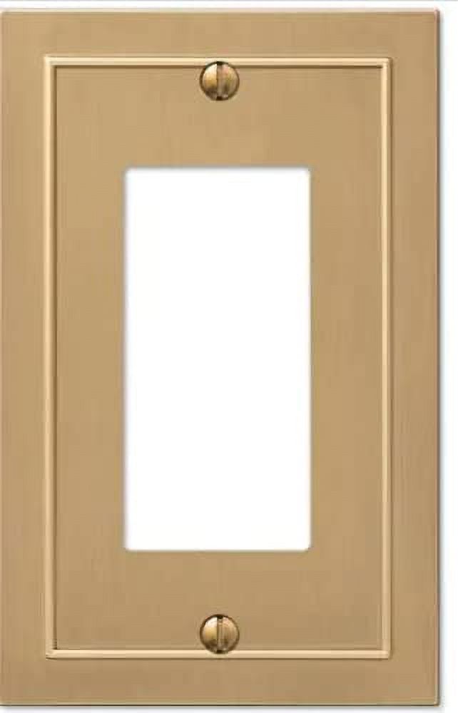 Amerelle 57RBZ Bethany Wallplate, 1 Rocker, Cast Metal, Brushed Bronze, 1-Pack
