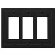 thumbnail image 1 of Amerelle 57RRRBK Bethany Wallplate, 3 Rocker, Cast Metal, Black 1-Pack, 1 of 3