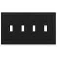 thumbnail image 1 of Amerelle 57T4BK Bethany Wallplate, 4 Toggle, Cast Metal, Black 1-Pack, 1 of 3