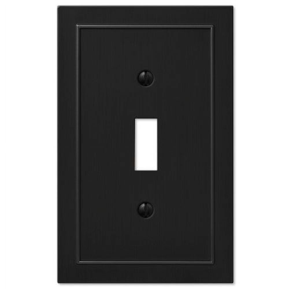 Bethany Black Metal Single Toggle Wall Plate