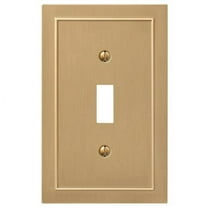 Amerelle 57TBZ Bethany Wallplate, 1 Toggle, Cast Metal, Brushed Bronze, 1-Pack