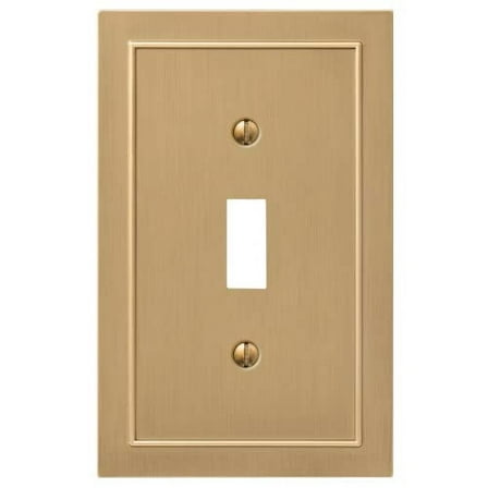 Amerelle 57TBZ Bethany Wallplate, 1 Toggle, Cast Metal, Brushed Bronze, 1-Pack