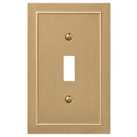 Amerelle 57TBZ Bethany Wallplate, 1 Toggle, Cast Metal, Brushed Bronze, 1-Pack