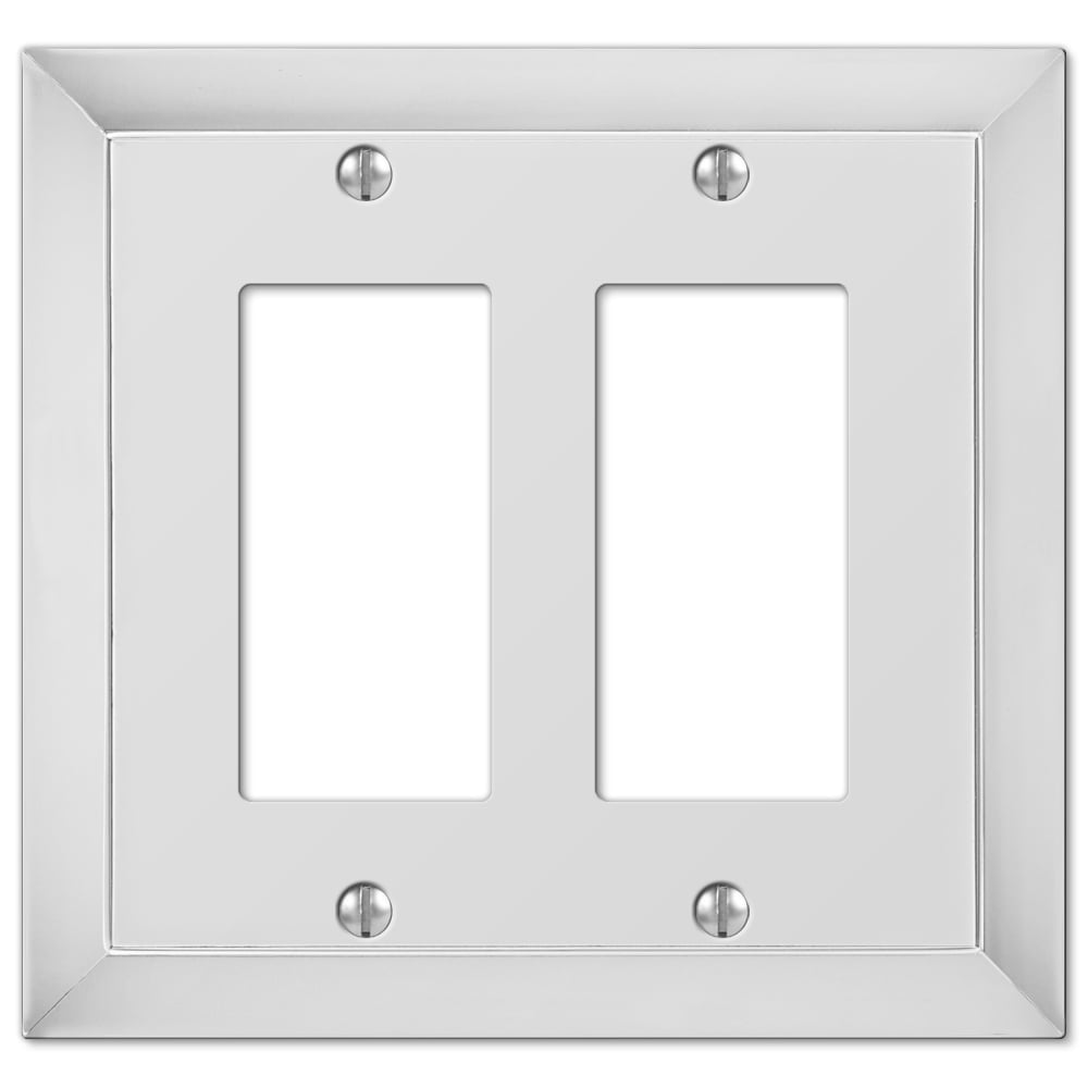 Amerelle 61RRCH Studio Wallplate, 2 Rocker GFCI, Cast Metal, Polished ...