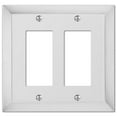 thumbnail image 1 of Amerelle 61RRCH Studio Wallplate, 2 Rocker GFCI, Cast Metal, Polished Chrome, 1-Pack, 1 of 3