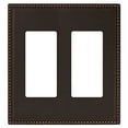 thumbnail image 1 of Amerelle 645RRDB Perlina Wallplate, 2 Rocker, Cast Metal, Aged Bronze, 1-Pack, 1 of 1