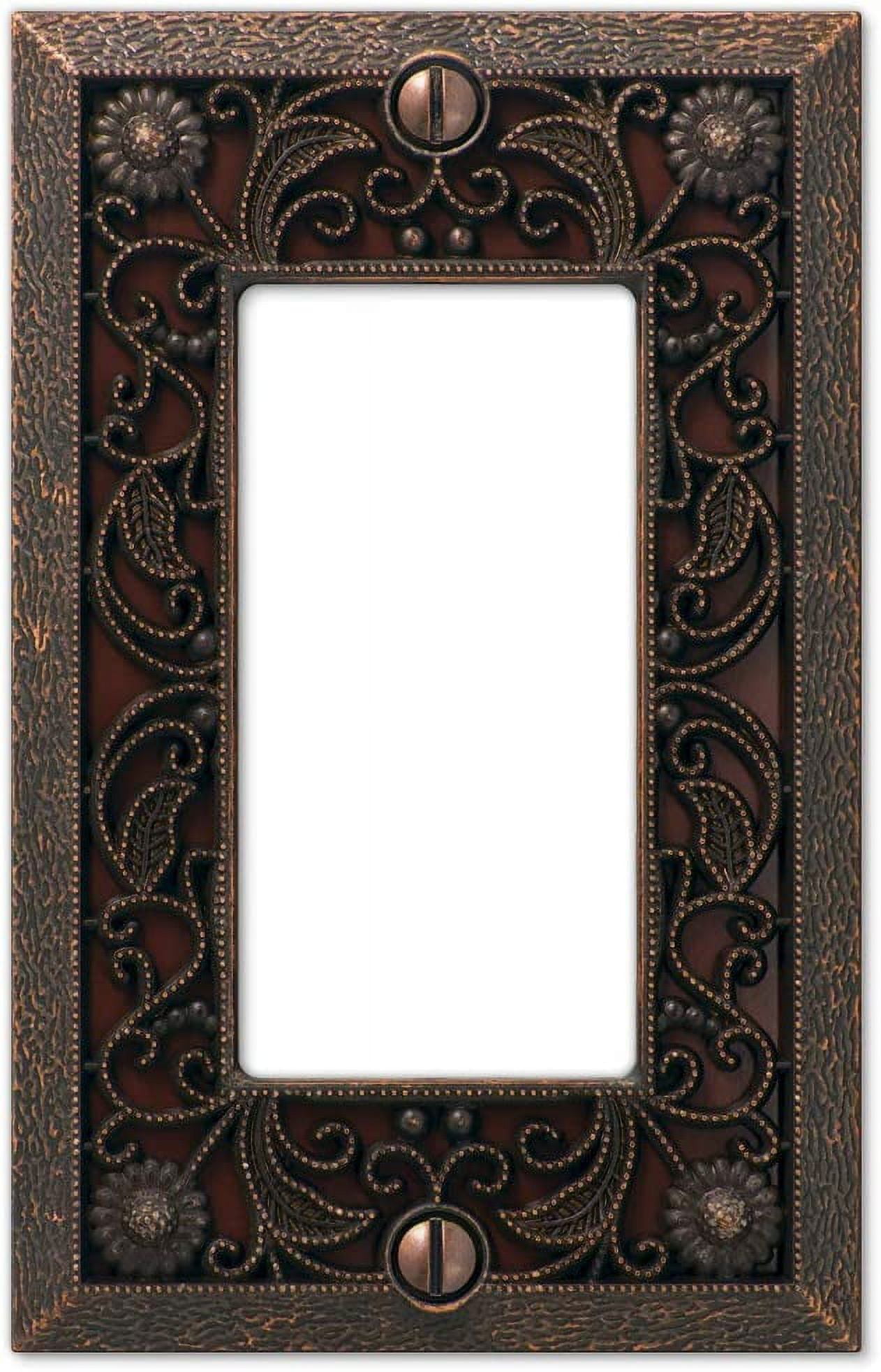 Aged Bronze Single Rocker Decorative Wall Plate