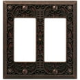 thumbnail image 1 of Amerelle 65RRDB Moderne Wallplate 2 Rocker Cast Metal Bronze 1-Pack, 1 of 7