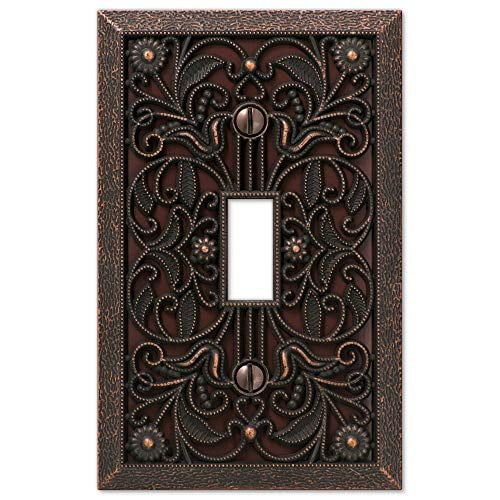 Amerelle 65TDB Moderne Wallplate 1 Toggle Cast Metal Bronze 1-Pack