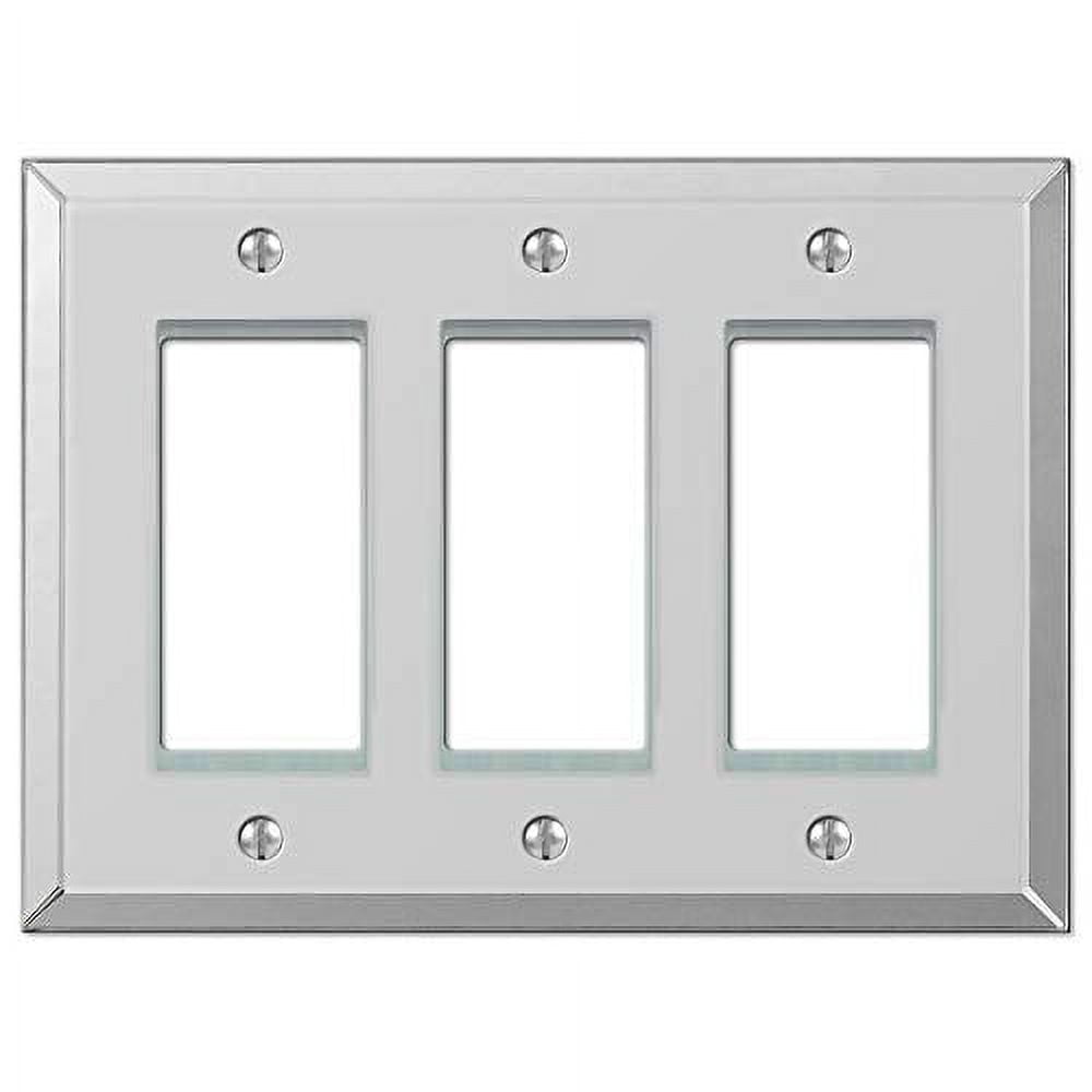 Clear Acrylic 3-Rocker Moderne Wall Plate