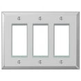 thumbnail image 1 of Amerelle 66RRR Moderne Wallplate 3 Rocker Acrylic Clear 1-Pack, 1 of 7