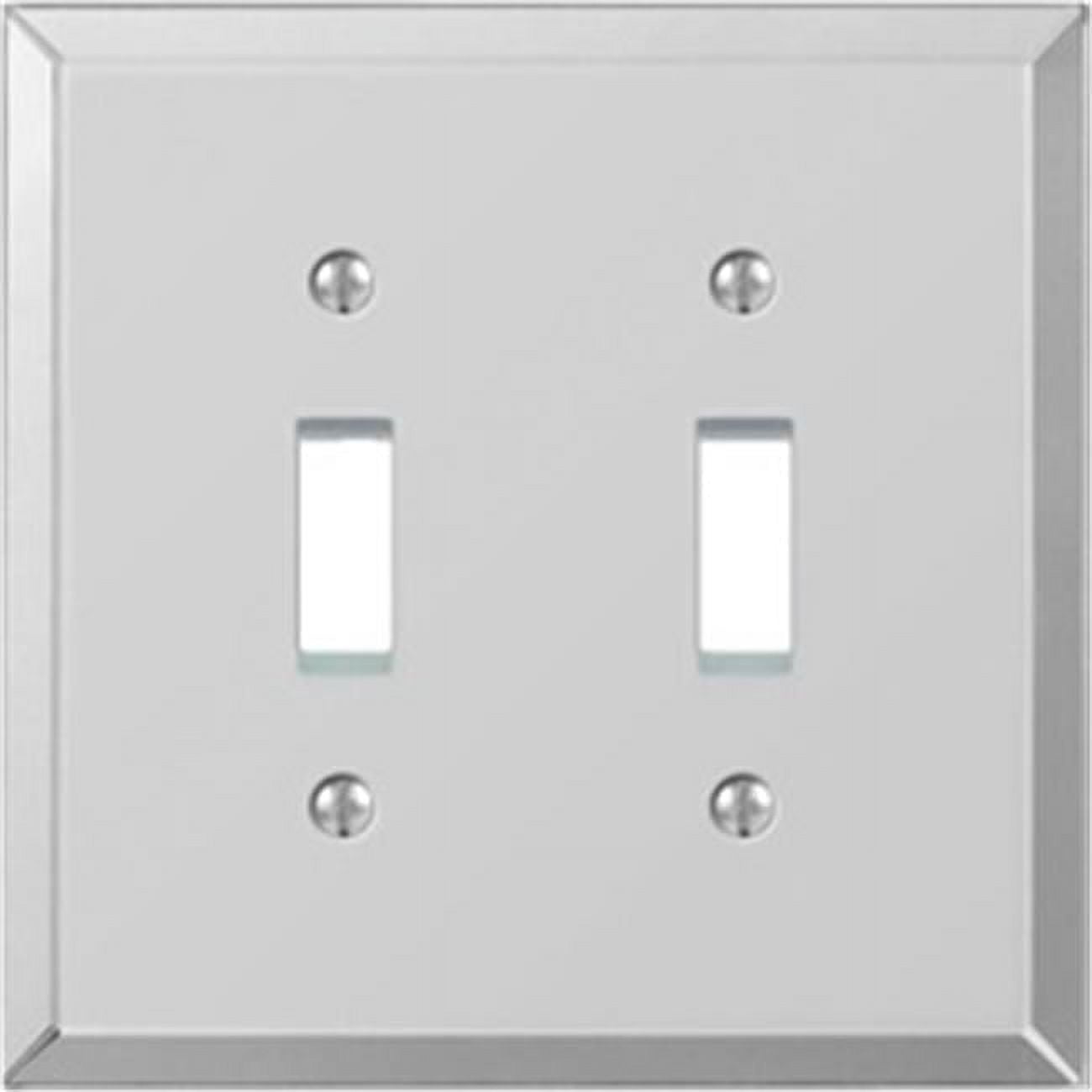 Amerelle Clear Acrylic 2-Gang Beveled Toggle Wall Plate