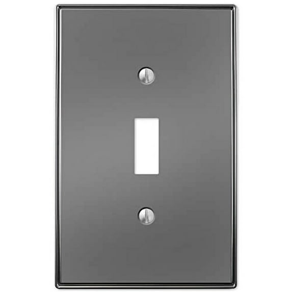 Amerelle 70TBN Halle Wallplate, 1 Toggle, Cast Metal, Brushed Nickel, 1-Pack