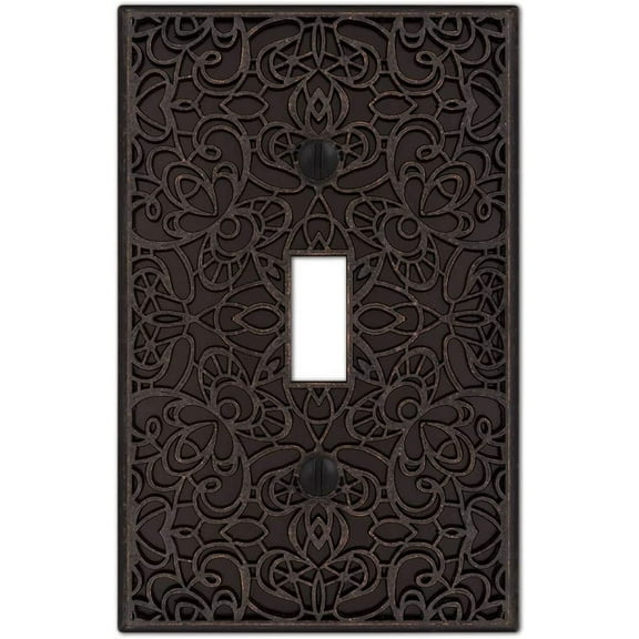 Amerelle 73TDB Moderne Wallplate 1 Toggle Cast Metal Aged Bronze 1-Pack