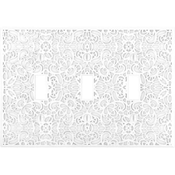 Amerelle 73TTTW Moderne Wallplate 3 Toggle Cast Metal White 1-Pack
