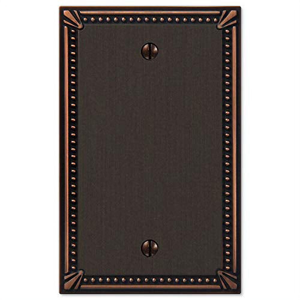 Aged Bronze Single Blank Cast Metal Wallplate