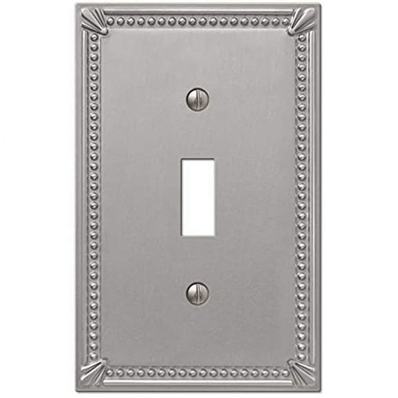 Amerelle 74TBN Moderne Wallplate 1 Toggle Cast Metal Brushed Nickel 1-Pack