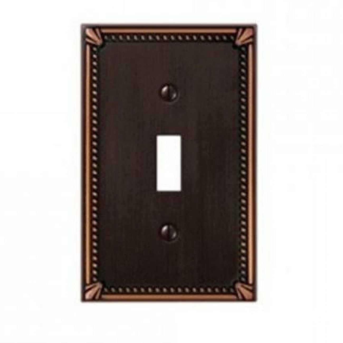 Aged Bronze 1-Gang Cast Metal Toggle Wall Plate