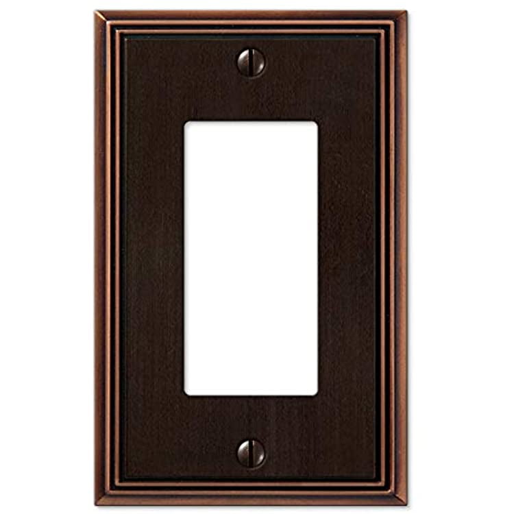 Aged Bronze 1-Gang Metal Decorator Wall Plate