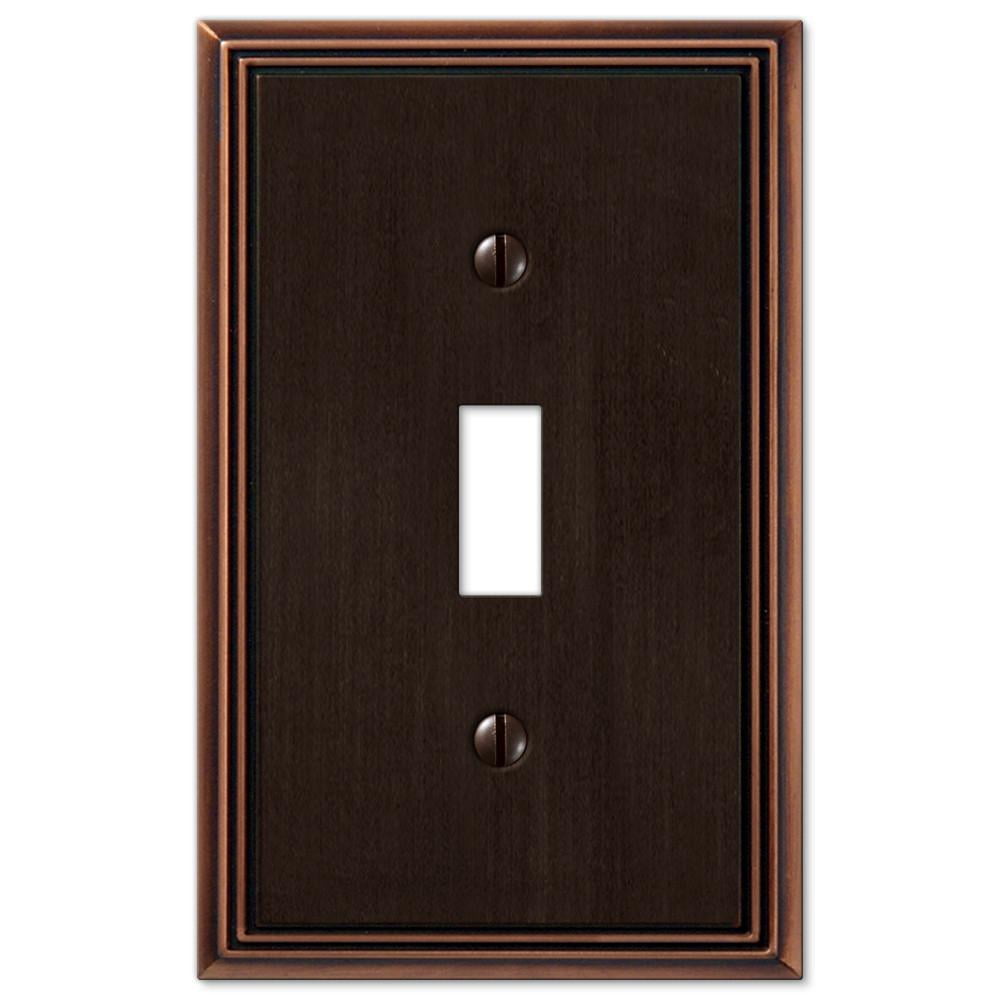 Amerelle Aged Bronze 1-Gang Toggle Wall Plate