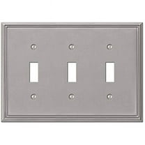 WALLPLATE 3TOG METRO BN (Pack of 1)