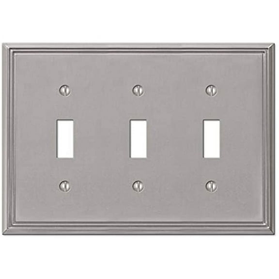 WALLPLATE 3TOG METRO BN (Pack of 1)