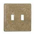 thumbnail image 1 of Amerelle 8348TT Faux Stone Wallplate, 2 Toggle, Faux Stone, Noce, 1-Pack, 1 of 2