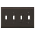 thumbnail image 1 of Amerelle 84T4VB Steps Wallplate, 4 Toggle, Cast Metal, Aged Bronze, 1-Pack, 1 of 3