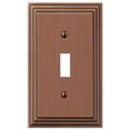 thumbnail image 1 of Amerelle 84TAC Steps Wallplate, 1 Toggle, Cast Metal, Antique Copper, 1-Pack, 1 of 2