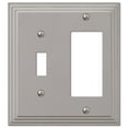 thumbnail image 1 of Amerelle 84TRN Steps Wallplate, 1 Toggle / 1 Rocker GFCI, Cast Metal, Satin Nickel, 1-Pack, 1 of 2