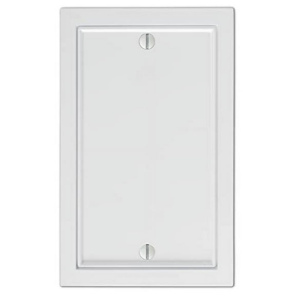 Amerelle 900BW Shaker Wallplate, 1 Blank, Cast Metal, White, 1-Pack