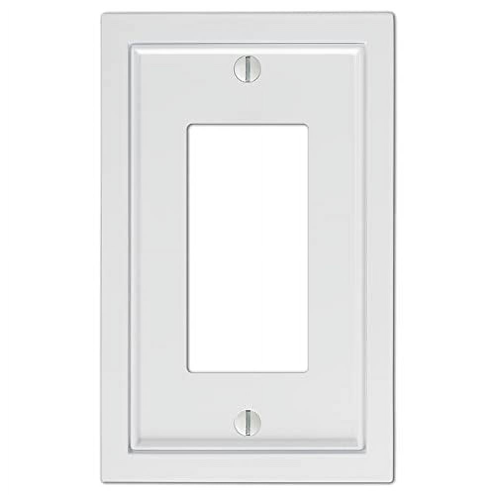 White Cast Metal Single Rocker Wallplate