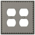 thumbnail image 1 of Amerelle 90DDAN Egg & Dart Wallplate, 2 Duplex, Cast Metal, Antique Nickel, 1-Pack, 1 of 3