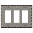 thumbnail image 1 of Amerelle 90RRRAN Egg & Dart Wallplate, 3 Rocker, Cast Metal, Antique Nickel, 1-Pack, 1 of 3