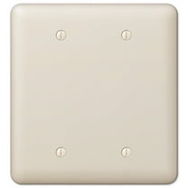 Amerelle 935BBAL Devon Wallplate, 2 Blank, Steel, Light Almond, 1-Pack