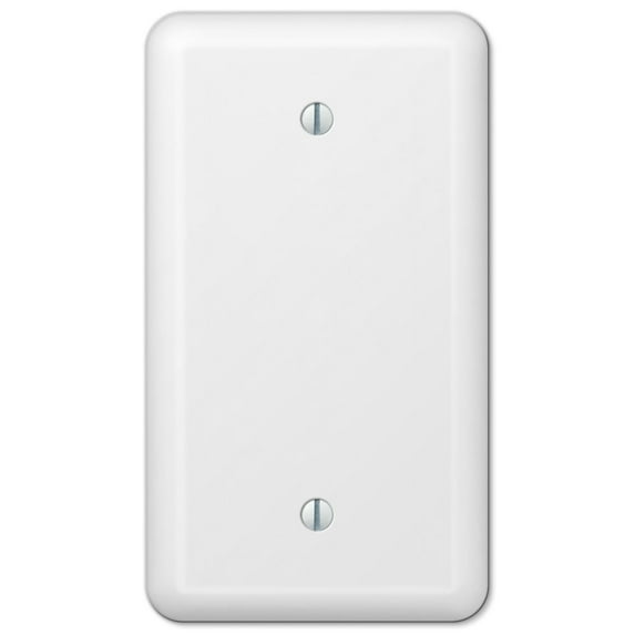 Amerelle 935BW Devon Wallplate, 1 Blank, Steel, White, 1-Pack