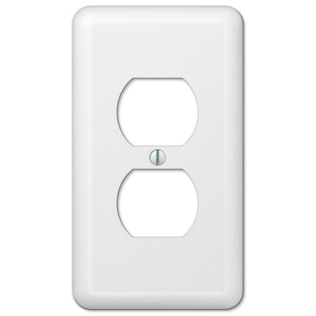 Amerelle 935DW Moderne Wallplate 1 Duplex Steel White 1-Pack