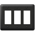 thumbnail image 1 of Amerelle 935RRRBK Moderne Wallplate 3 Rocker Steel Black 1-Pack, 1 of 7
