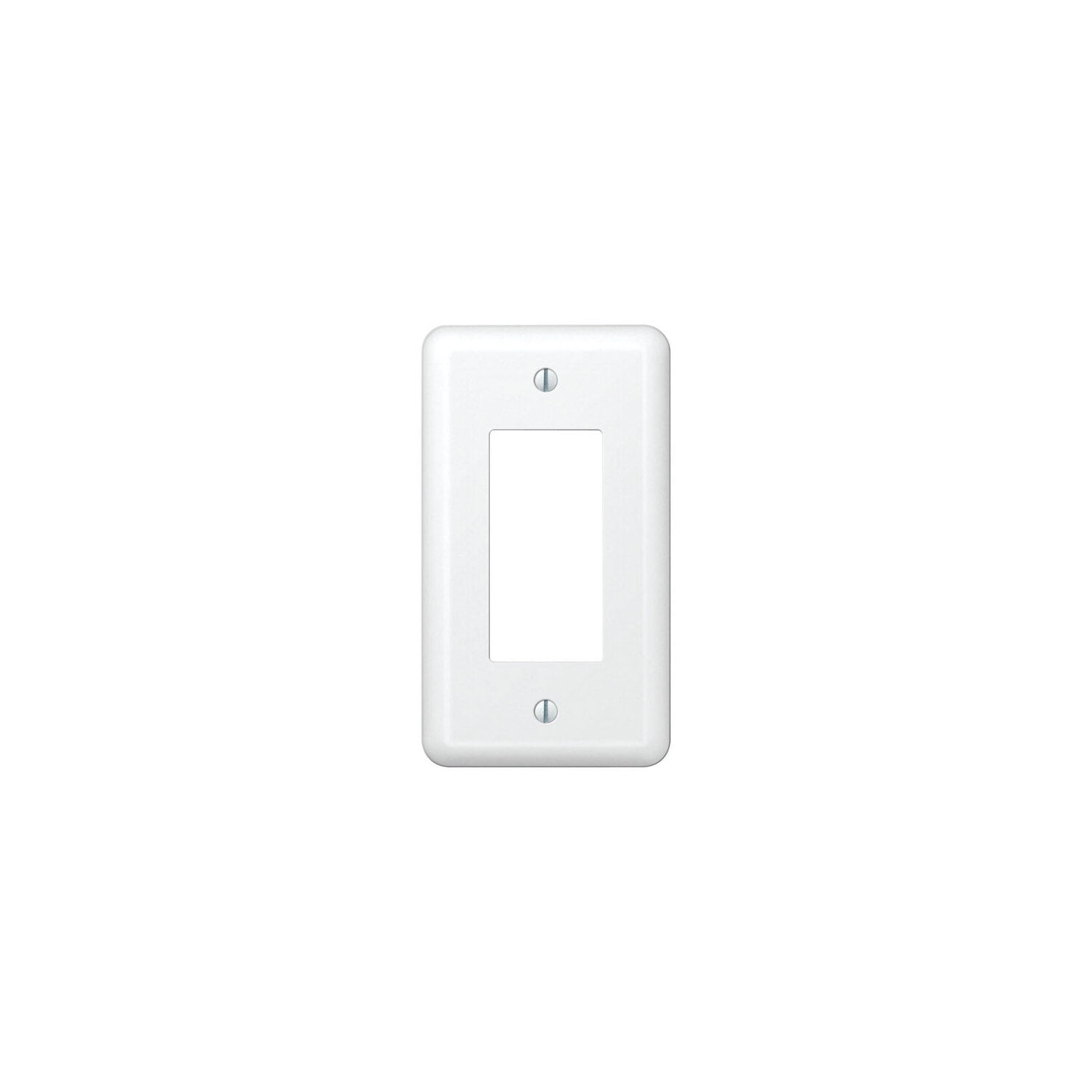 White Steel Single Gang Decorator Wall Plate