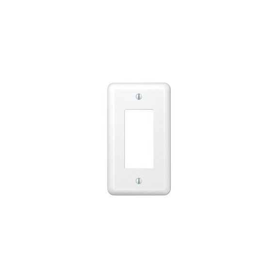 Amerelle 935RW Devon Wallplate, 1 Rocker, Steel, White, 1-Pack